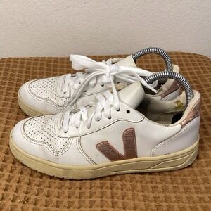 Veja White and Brown Sneakers